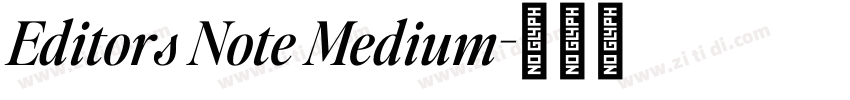 Editors Note Medium字体转换